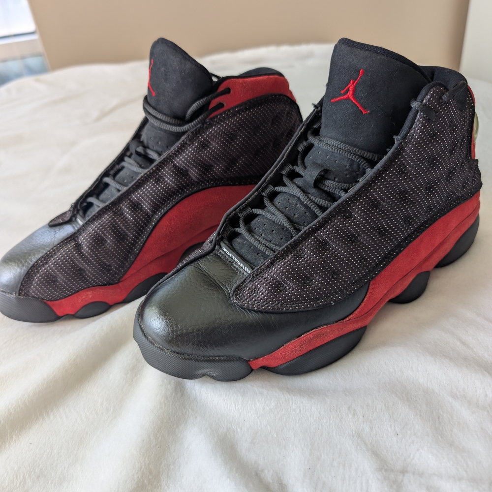 Jordan Black and Red Sneakers